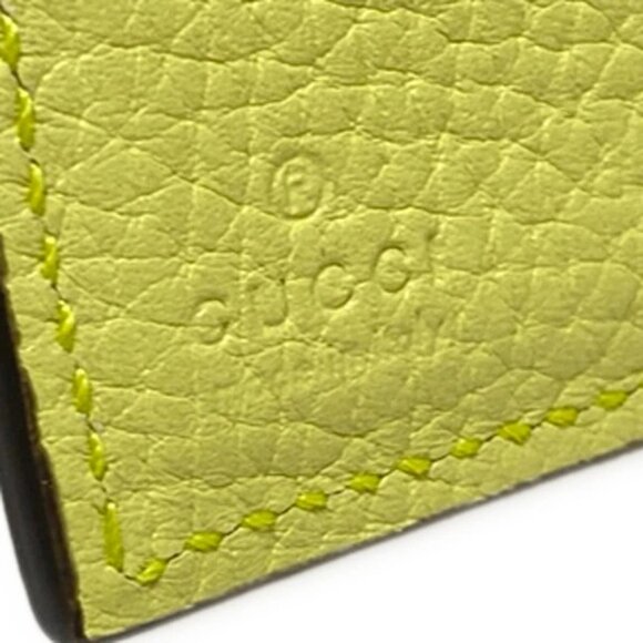 GUCCI -  Light Yellow Leather Trifold Wallet 246-080625 - Picture 9 of 9